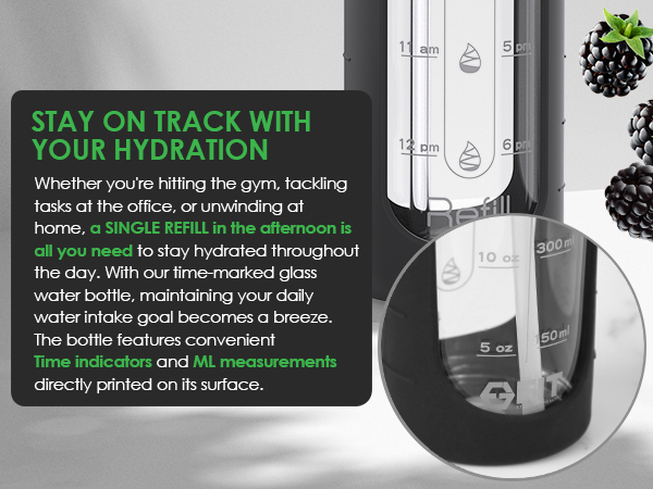 glass water bottle