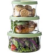 JGKYLDZ Glass Food Storage Containers Set,with Lids, Leak-Proof Meal Prep Containers,for Storage ...