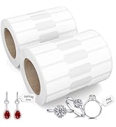 Anylabel Jewelry Tags Price Tags Stickers, Rings Tags Glossy Self Adhesive White Blank Price Tags...