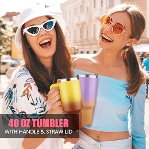 40 oz Tumbler with Handle
