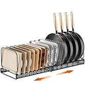 MUDEELA Expandable Cutting Board Organizer Pot Lids Rack 15 Dividers 1-Pack | Expandable Pots and...