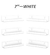 Hexsonhoma 7 Inch White Vinyl Record Storage Shelf, Record Holder for Albums, Vinyl Display Shelf...