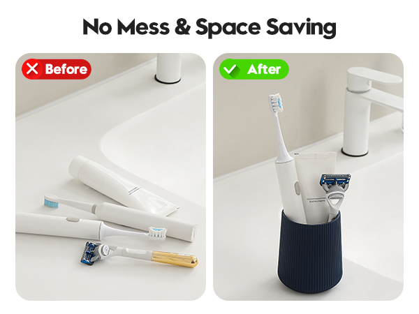 blue toothbrush holder