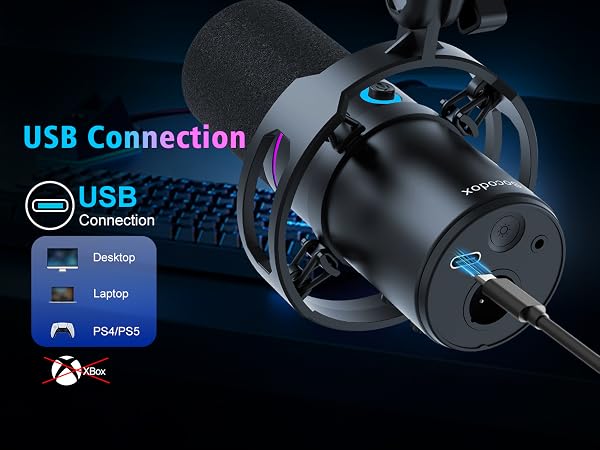 Gaming Microphone with Boom Arm