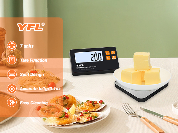 Wireless Kitchen Scale with Remote Display