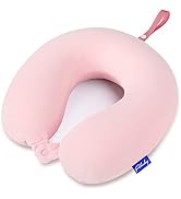 Fabuday Memory Foam Neck Pillows for Travel - Airplane Pillows for Sleeping with Attachable Snap ...