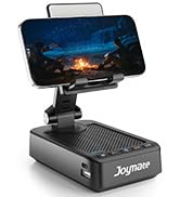 Joymate Phone Stand with Bluetooth Speaker, Adjustable and Rotable Cell Phone Holder for Desk HD ...