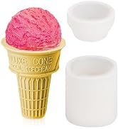 Liobelon Ice Cream Cone Mold & Ball Candle Mould, Non-Stick Baking Mould For Candy, Chocolate, Je...