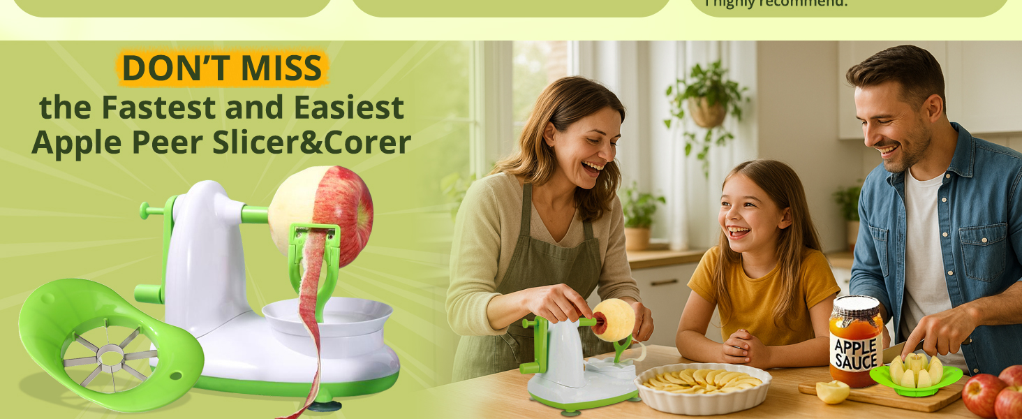 Don't miss the fastest and easiest apple peeler slicer corer!