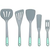 To encounter 5 Pieces Silicone Spatula Set, Non-Stick Silicone Turner Spatulas, Heat Resistance C...