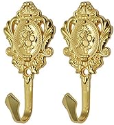 Xiaoyztan Metal Curtain Holdbacks Sunflower Pattern Carve Vintage Designed Drapery Tiebacks Wall ...