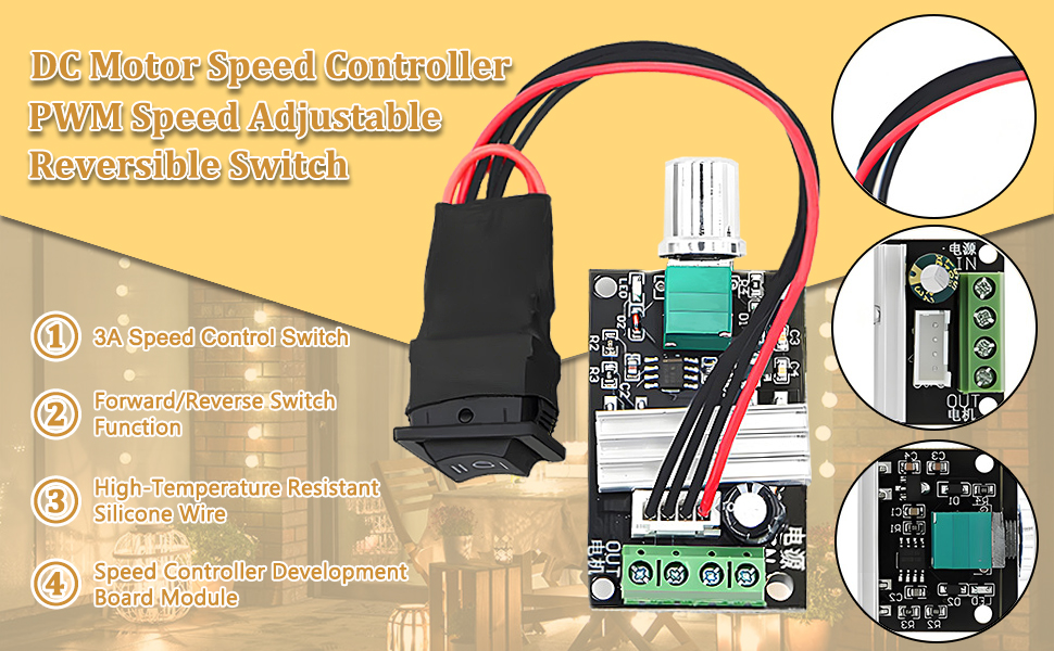 PWM Speed Adjustable Reversible Switch