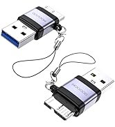 MOGOOD USB Male to Micro B Male Adapter, Micro B to USB Male Adaptor, USB3.0 Male to Micro B Data...