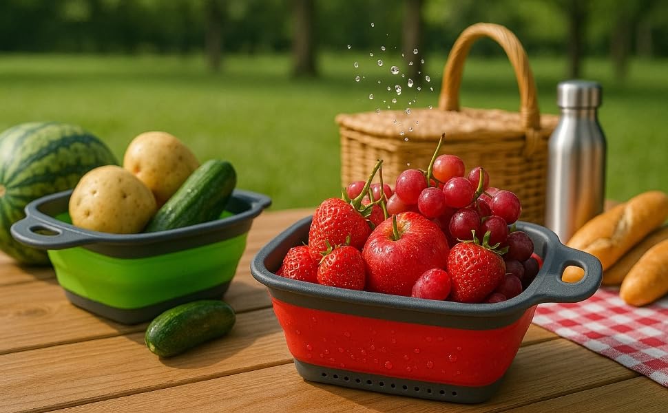 home cooking tools, prep bowls with strainers, nestable colander set