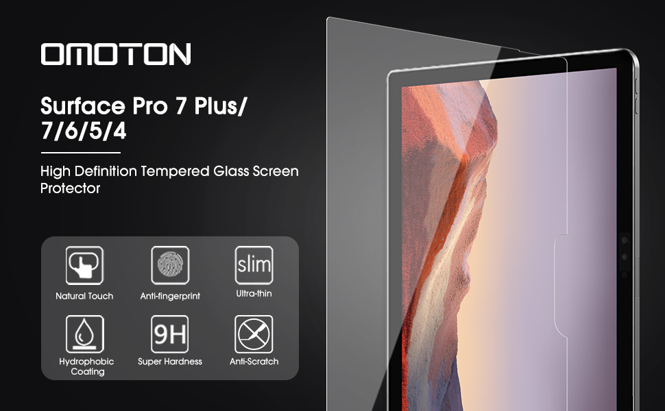 Surface Pro 7 Plus Screen Protector Tempered glass