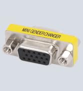 VCE VGA Female to Female Adapter SVGA Coupler HD15 Mini Gender Changer VGA Cable Extender