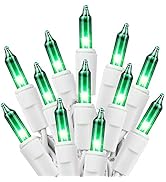 St. Patrick's Day Mini String Lights, 100 Count 27 Feet Detachable Incandescent Bulb Waterproof G...