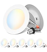ANWIO LED Recessed Light 4inch w/E26 ConversionKit, Retrofit Light Color Temperture Select 27/30/...