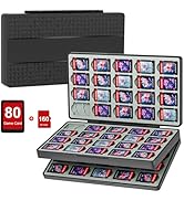 BRIBAT 80 Switch Game Case Compatible with Nintendo Switch 2/Switch/OLED/Lite, Magnetic Switch Ga...