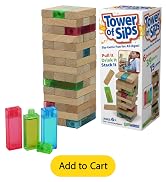 Funwares Wooden Blocks Stacking Game, Tumbling Tower and Balance Game, Family & Party Fun, Game f...