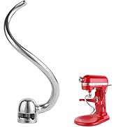Dough Hook Compatible with KitchenAid 5-6QT Mixer,Bowl Lift Stand Mixer Accessory,Stainless Steel...