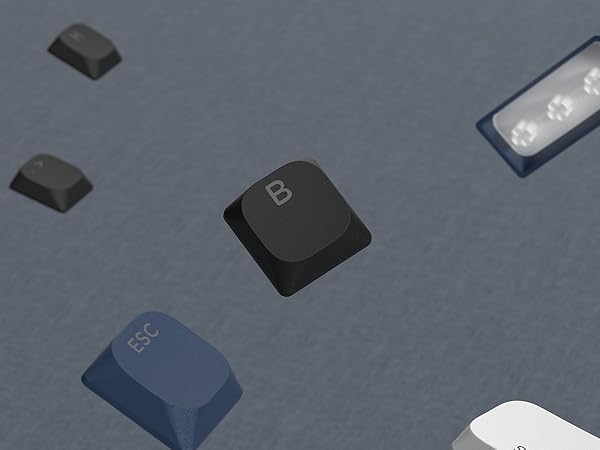Low Profile Keycaps - PBT Shine Through Keycaps for Mechanical Keyboard Custom Key caps