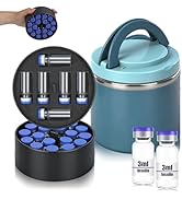 LengKe 3ml Vial Inserts with 1 Travel Jar 22oz for Refrigerator & Travel, Fits 1ml 2ml 3ml Peptid...