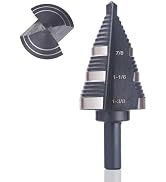 ROGAPER 1/4 to 1-3/8 Inch Step Drill Bit, M2 High-Speed Steel Double Fluted Drill bits, Straight ...