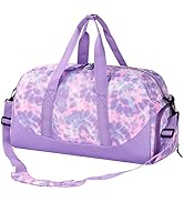 Choco Mocha Kids Duffle Bag Girls - Tie Dye Overnight Bags for Girl Ages 9-12, Purple