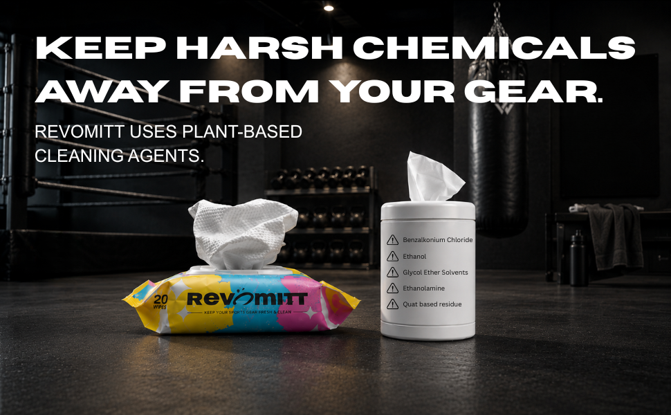 Keep Harsh Chemicals Away From Your Gear. RevoMitt uses plant-based cleaning agents.