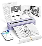 Itari M832 Portable Printers Wireless for Travel, Support 8.5" X 11" Letter&A4 Roll Paper, Blueto...