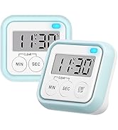 Timer, Kitchen Timers for Cooking Classroom Timer for Kids Teachers Digital Magnetic Timers 2 Pac...