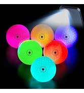 THIODOON Glow in The Dark Golf Balls Light Activated 7 Colors Light Up LED Golf Balls No Timer St...