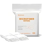 Synvicovan Microfiber Wipes 4"x4"(400 Pcs,Class 100, 200GSM) Superfine Lint Free Cloths Cleaning ...