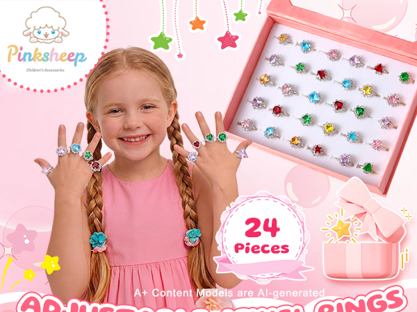 toddler crystal jewelry ring gift