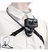 Rugvis Magnetic Quick Release Extended Neck Mount for Hands-Free POV Vlogging,Adjustable Chest St...