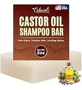 Erbaid Castor Oil Shampoo Bar Soap – Natural Castor Oil Solid Shampoo for Hair Growth, Thinning H...