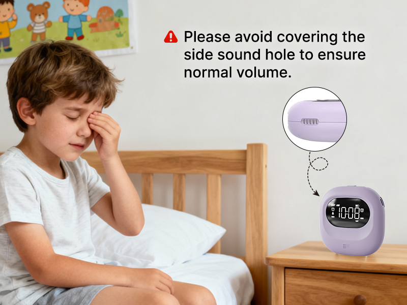 alarm clock under pillow