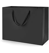MOXARYSU Extra Large Black Gift Bags: 16x6x12 Inch 3pcs Black Paper Gags With Handles Bulk For Pa...