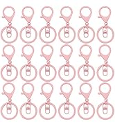30Pcs Lobster Claw Clasps Keychain for Jewelry Making,Metal Lobster Clasp Swivel Trigger Clips wi...