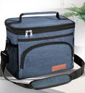 ExtraCharm Insulated Lunch Bag for Women/Men - Reusable Lunch Box for Office Picnic Hiking Beach ...