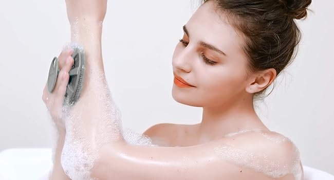 silicone body exfoliating deep cleansing brush