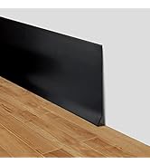 LSGCQ Flexible Baseboard Molding Trim 4 Inch x 60 Feet Self-Adhesive Vinyl Wall Base Peel and Sti...