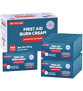 First Aid Burn Cream Packets Box of 144, Burn Ointment with Lidocaine and Benzalkonium Chloride f...