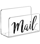 KTRIO Mail Holder Mail Organizer Countertop Acrylic Mail Sorter, Print Mail Script Letter Holder ...