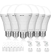 Ostwiki Emergency Rechargeable Light Bulbs,6 Pack Battery Operated Backup Light Bulb for Power Ou...