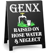 Funny Office Desk Decor for Coworkers Older Generation Genx Raised On Hose Water Neglect Sarcasti...