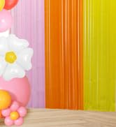 Groovy Foil Fringe Curtains Backdrop Birthday Party Decorations