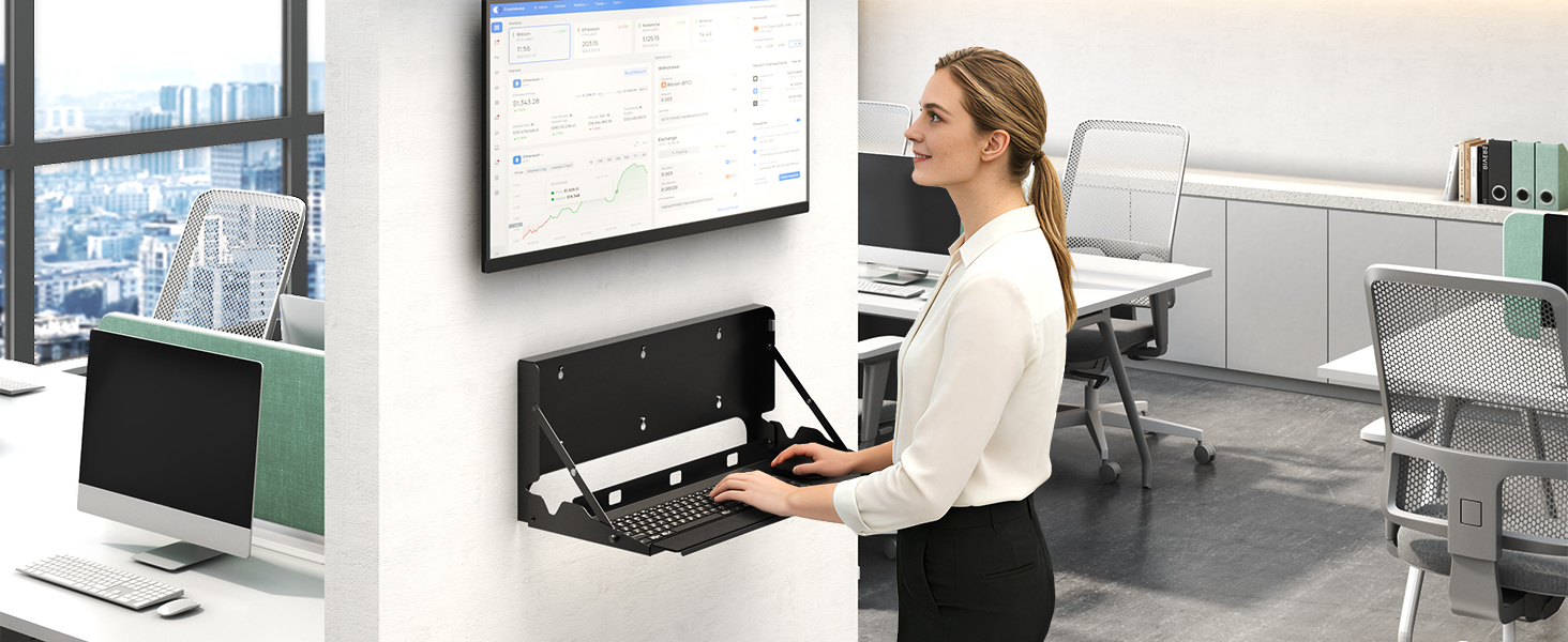 keyboard tray wall mount