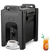 ARLIME Insulated Beverage Dispenser with Handles, 2.5 Gallon Food-Grade Hot and Cold Beverage Ser...